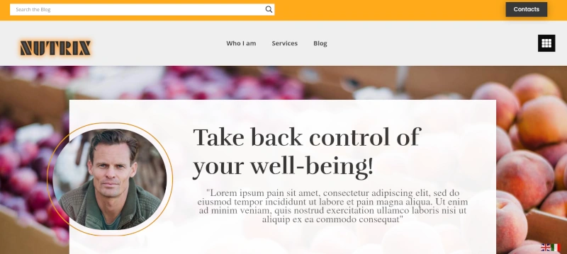 NUTRIX Showcase website for nutritionists