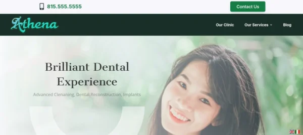 Athena Portfolio Website for Dentists