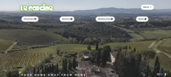 Le Cascine website for hotels and B&Bs