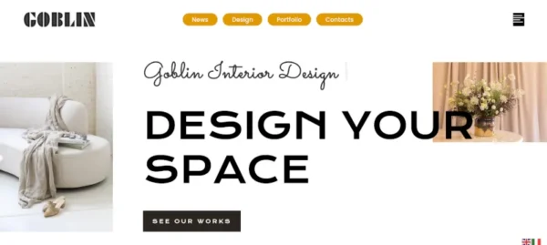 GOBLIN portfolio website for Interior Designers