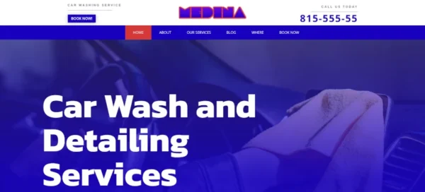 Medina: Car wash website with reservation system