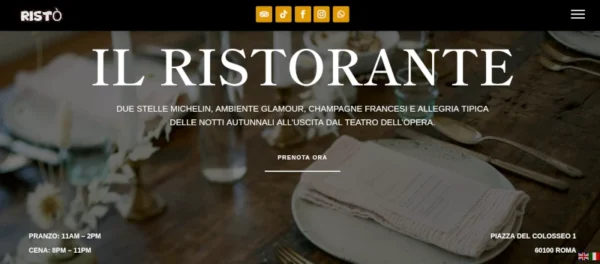 Ristò Sito per Ristoranti con sistema di prenotazione